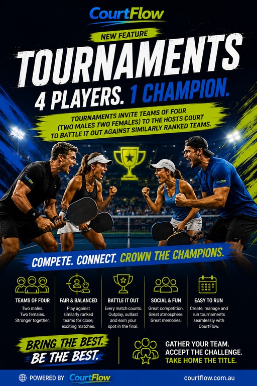 CourtFlow pickleball tournament software